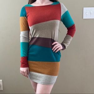 Vijo Couture Bodycon Color Block dress